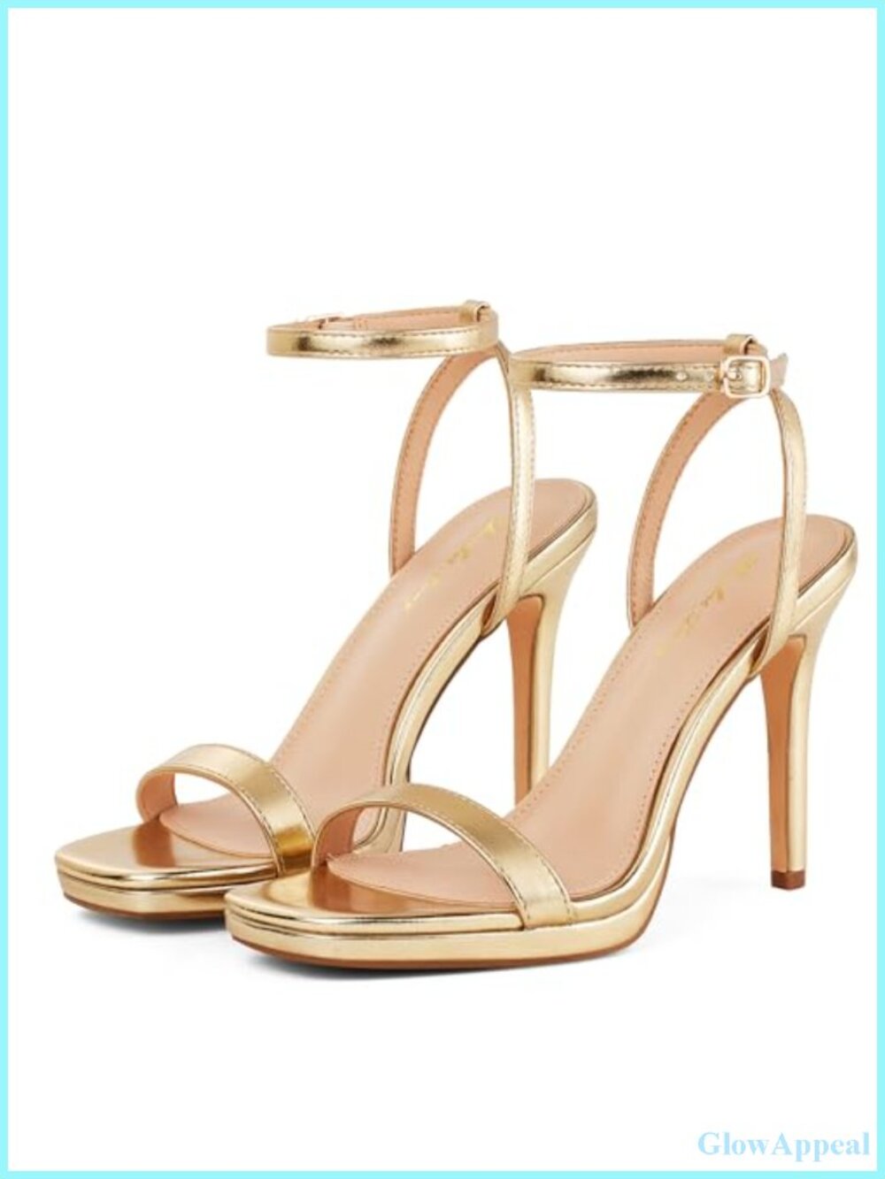 Elisabet Tang Heeled Sandals Open Square Toe Stiletto Heels Patent Leather